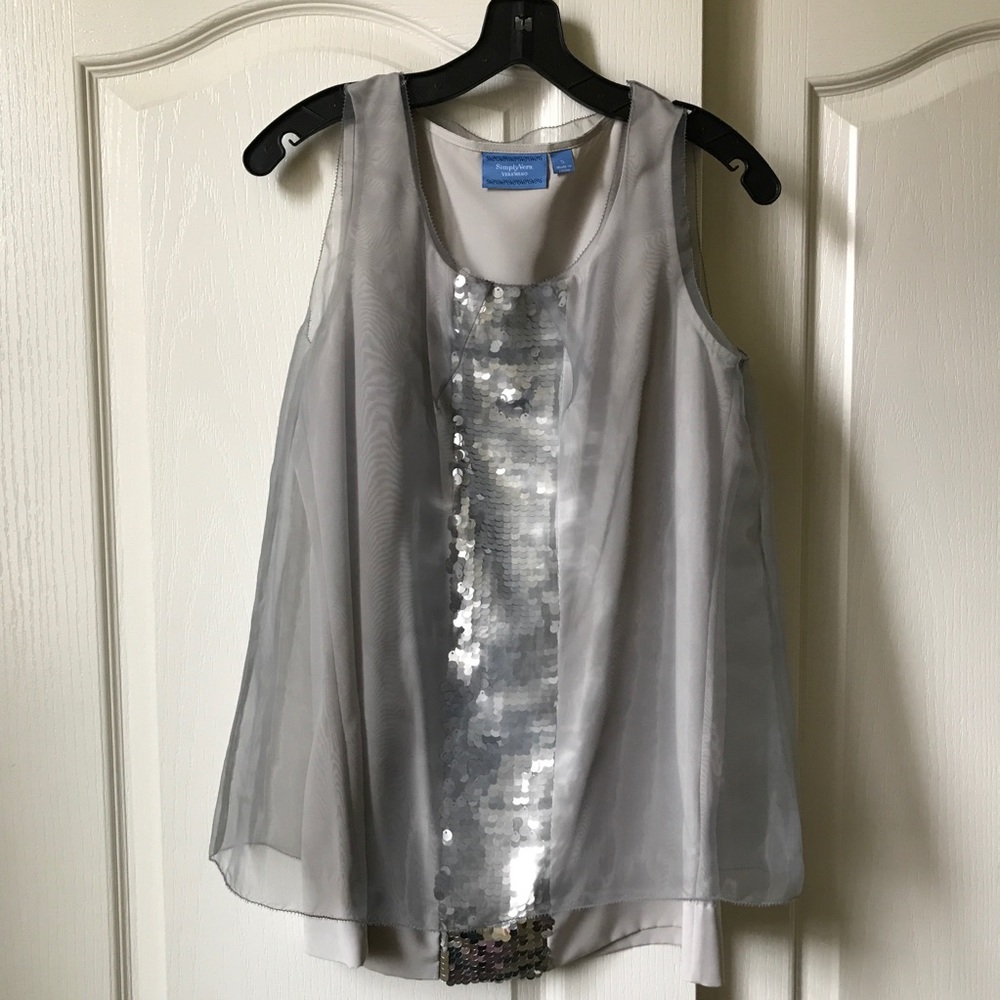 Simply Vera Going Out Sequin Tank Top